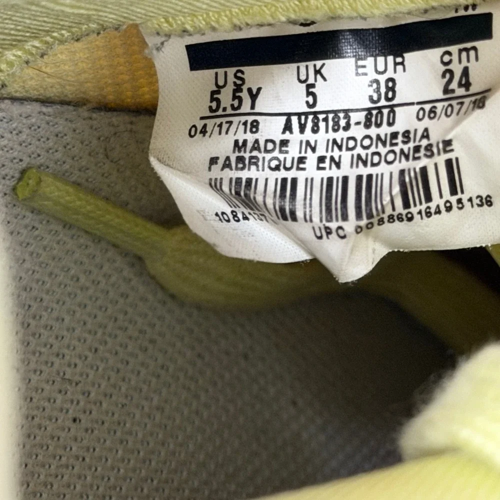 B+ shoes Nike Air Force 1 Low GS Yellow‎ White Sneakers AV8183-800 Kids 5.5Y gym
